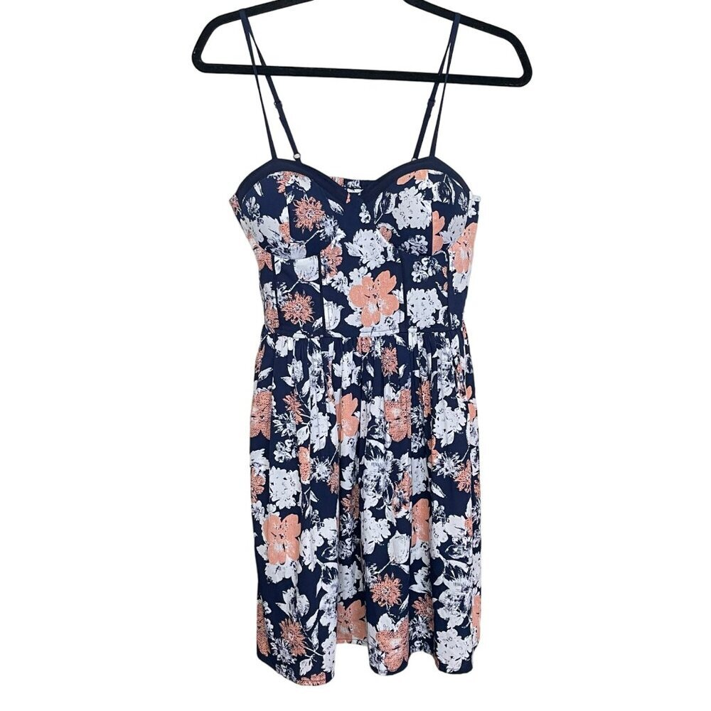 Free People Band of Gypsies Floral Padded Bustier Mini Dress NWT Size Medium